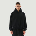 דוגמן לובש JINX SNAP FLEECE – קפוצ׳ון שחור במבט קדמי