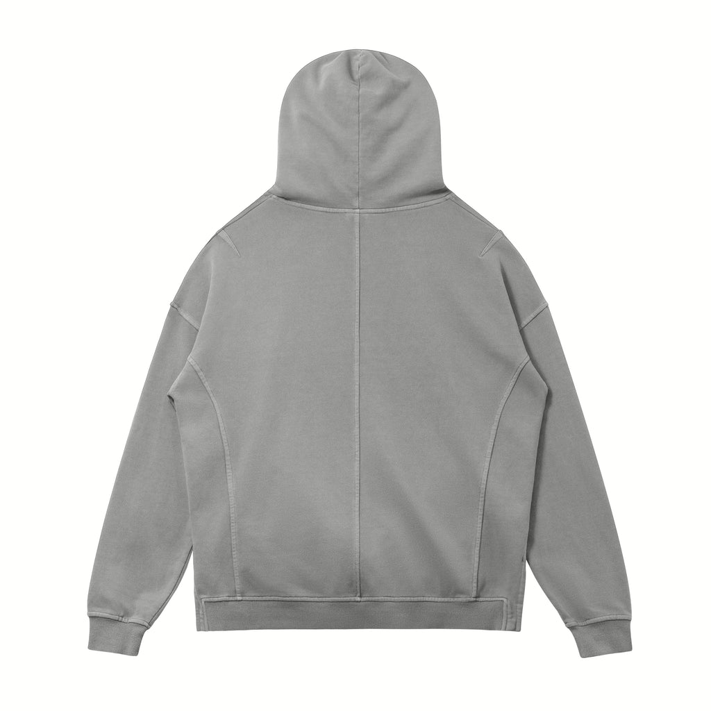 JINX WASHED SLIT – קפוצ׳ון טורטלנק אפור במבט אחורי