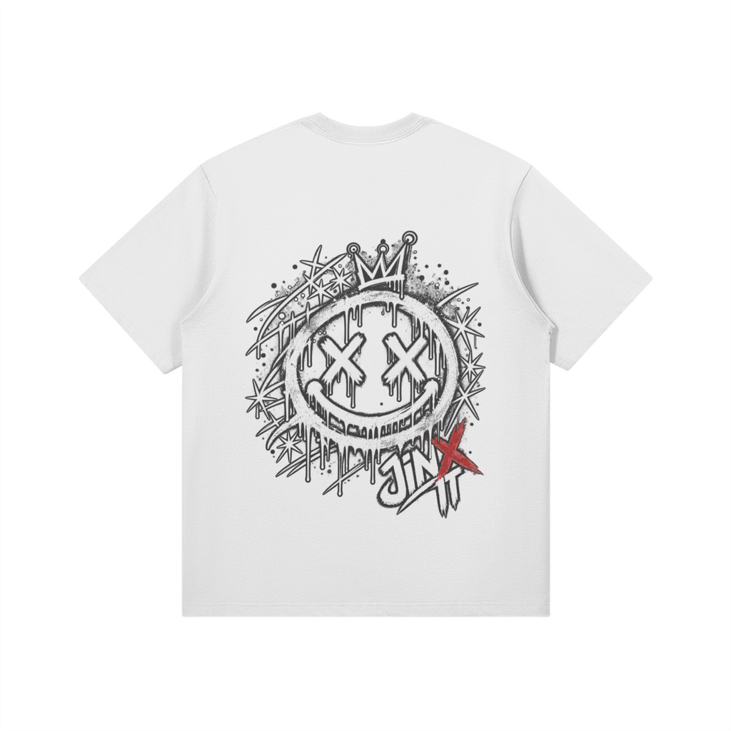 SMILE LIKE YOU MEAN IT – חולצת JINX IT בצבע White עם גרפיקה גדולה בגב