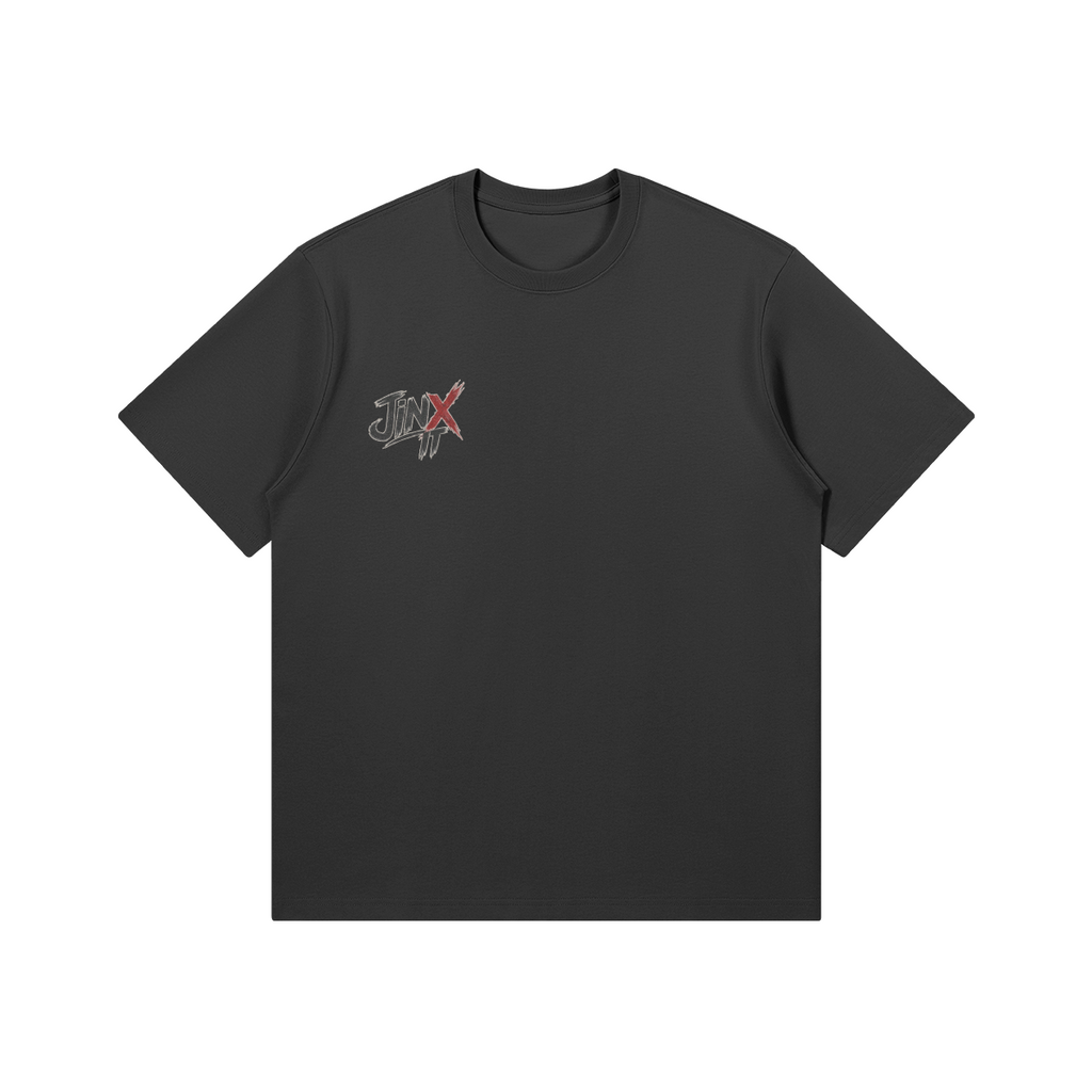 SMILE LIKE YOU MEAN IT – חולצת JINX IT בצבע Black עם פרט קדמי