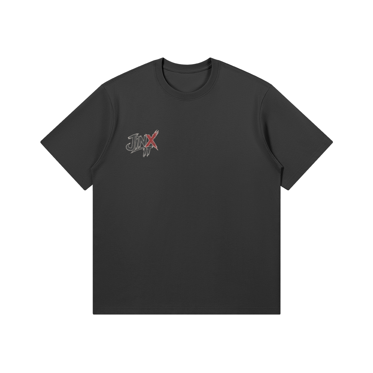 SMILE LIKE YOU MEAN IT – חולצת JINX IT בצבע Black עם פרט קדמי