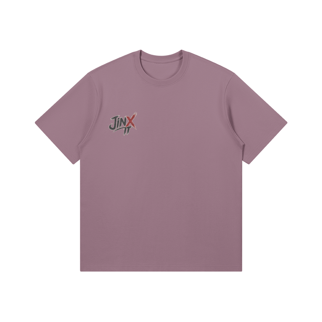 SMILE LIKE YOU MEAN IT – חולצת JINX IT בצבע Dusty Purple עם פרט קדמי