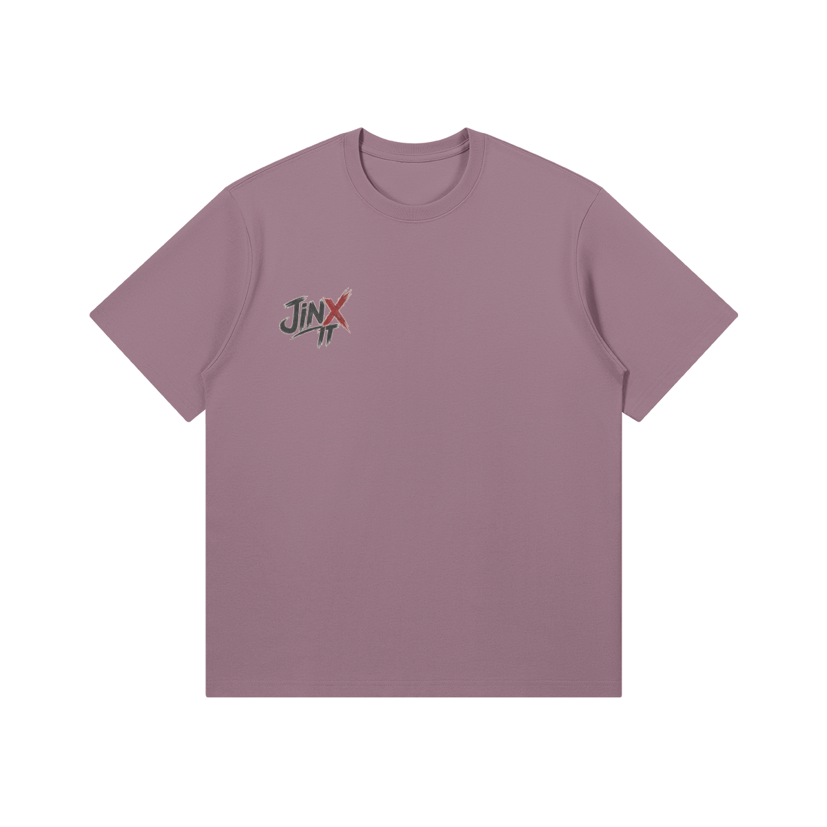 SMILE LIKE YOU MEAN IT – חולצת JINX IT בצבע Dusty Purple עם פרט קדמי