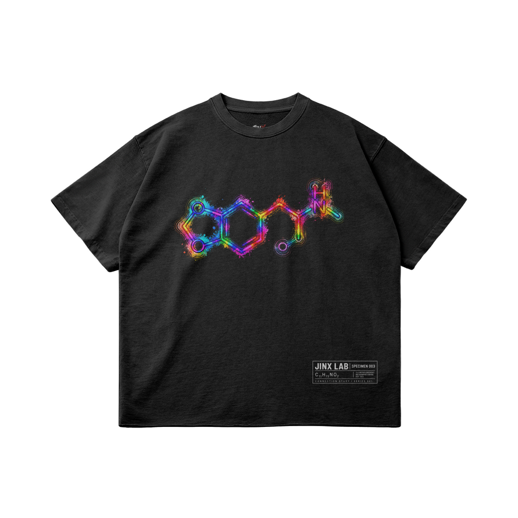 AFTERGLOW STUDY – חולצת JINX IT בצבע Faded Black עם גרפיקה קדמית