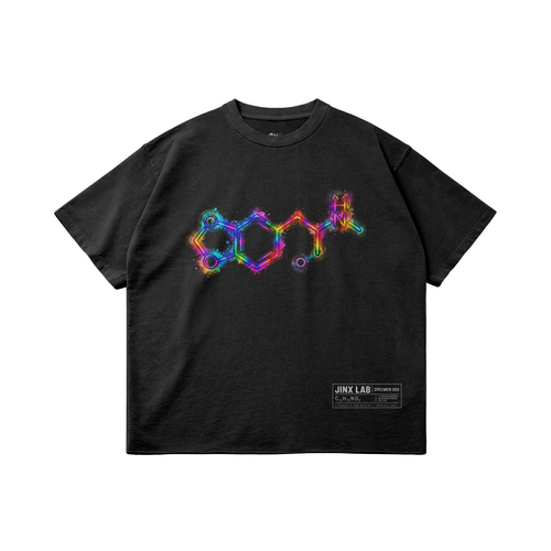 AFTERGLOW STUDY – חולצת JINX IT בצבע Faded Black עם גרפיקה קדמית