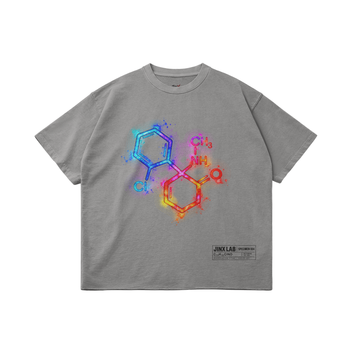 DISSOCIATION STUDY – חולצת JINX IT בצבע Light Gray עם גרפיקה קדמית
