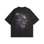 LOST SIGNAL – חולצת JINX IT Oversized Distressed עם גרפיקה בגב
