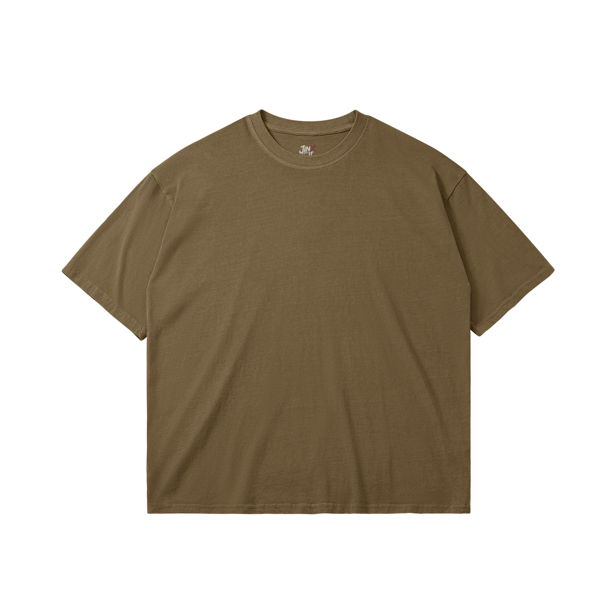 JINX WASHED – חולצת JINX IT 200GSM בצבע חום במבט קדמי