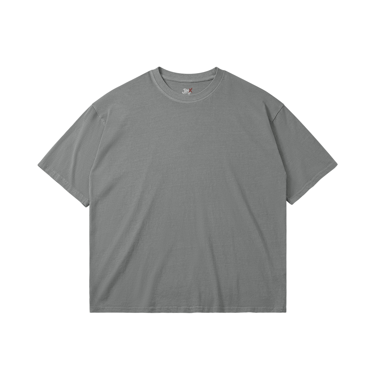 JINX WASHED – חולצת JINX IT 200GSM בצבע אפור במבט קדמי