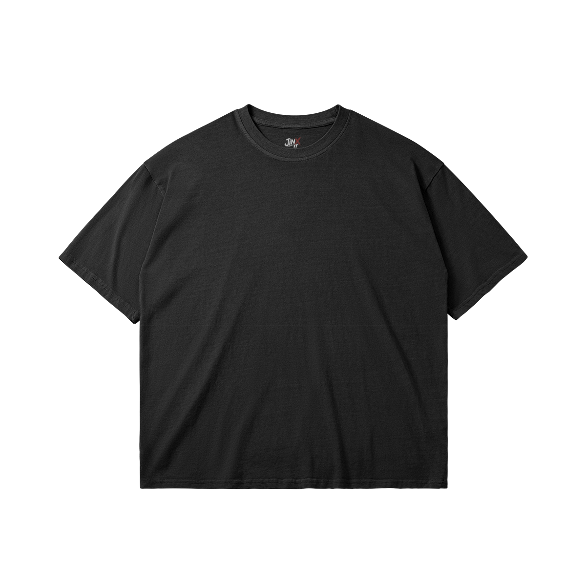 JINX WASHED – חולצת JINX IT 200GSM בצבע שחור במבט קדמי