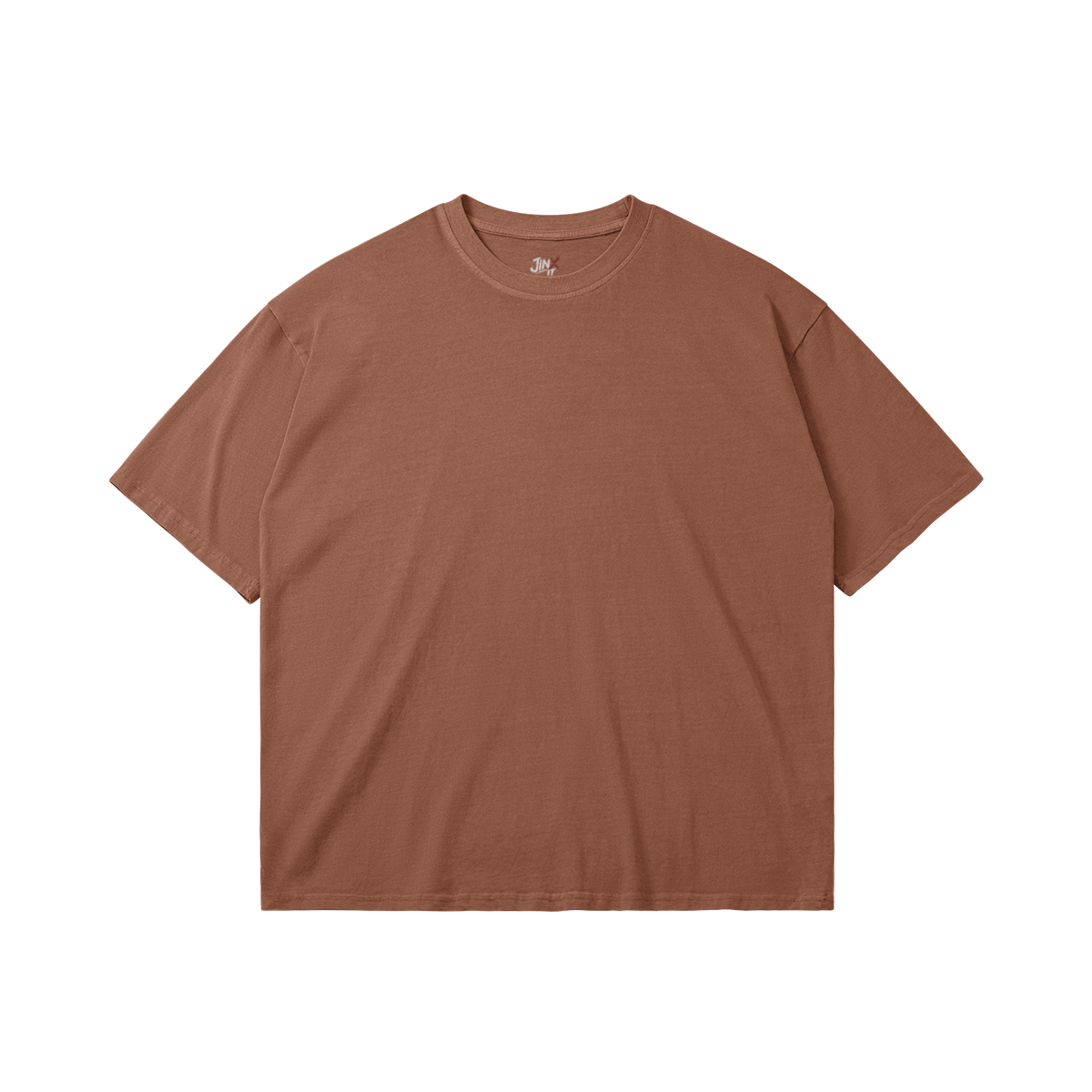 JINX WASHED – חולצת JINX IT 200GSM בצבע חום במבט קדמי