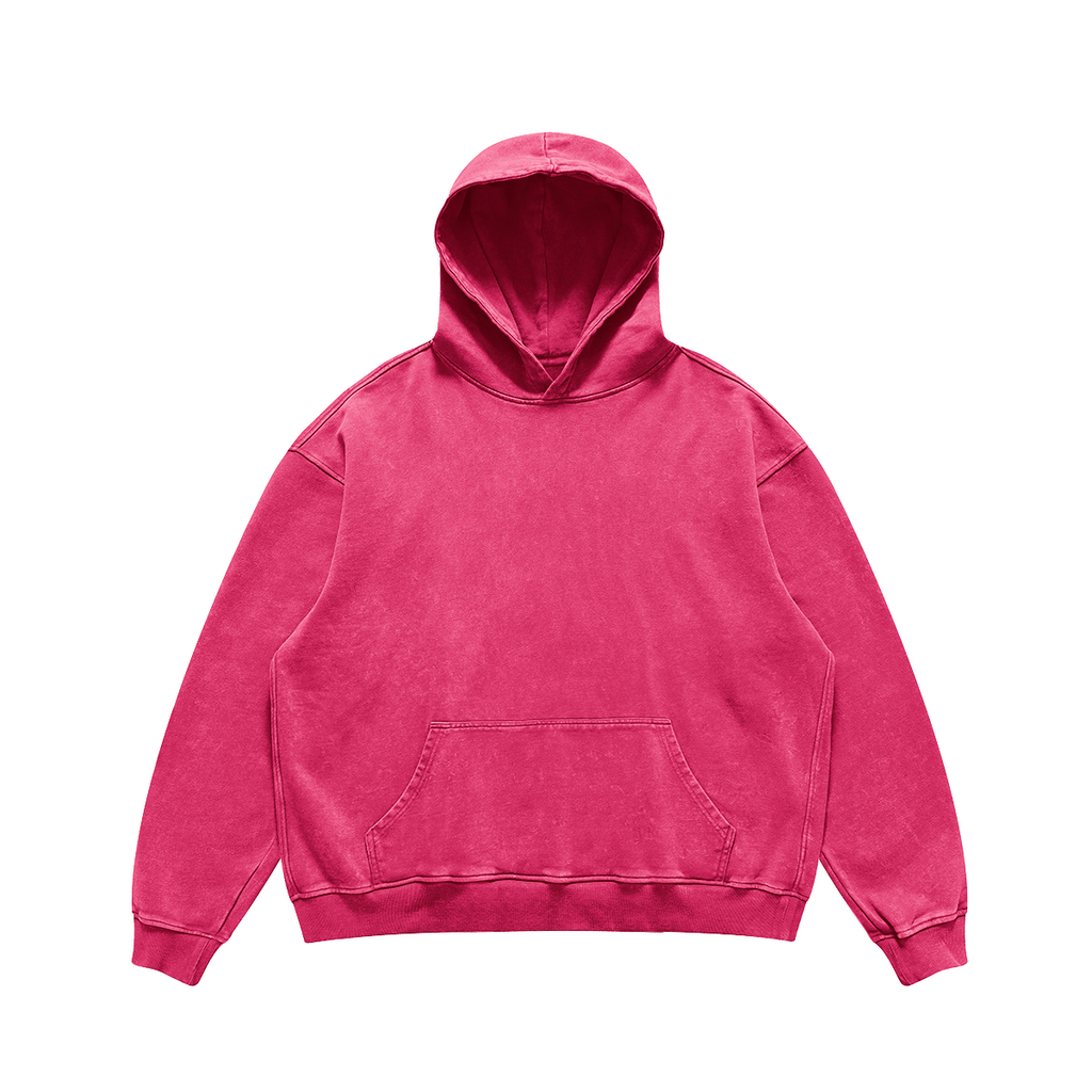 JINX HEAVY FADE – קפוצ׳ון Oversized 440GSM ורוד במבט קדמי