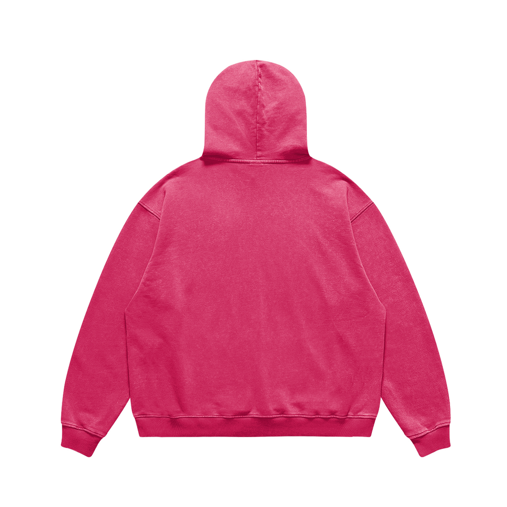 JINX HEAVY FADE – קפוצ׳ון Oversized 440GSM ורוד במבט אחורי