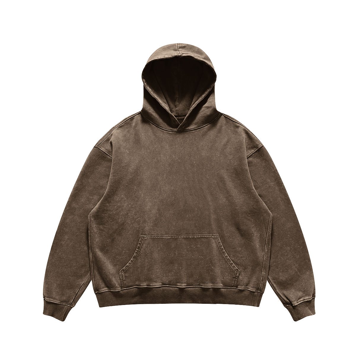 JINX HEAVY FADE – קפוצ׳ון Oversized 440GSM חום כהה במבט קדמי