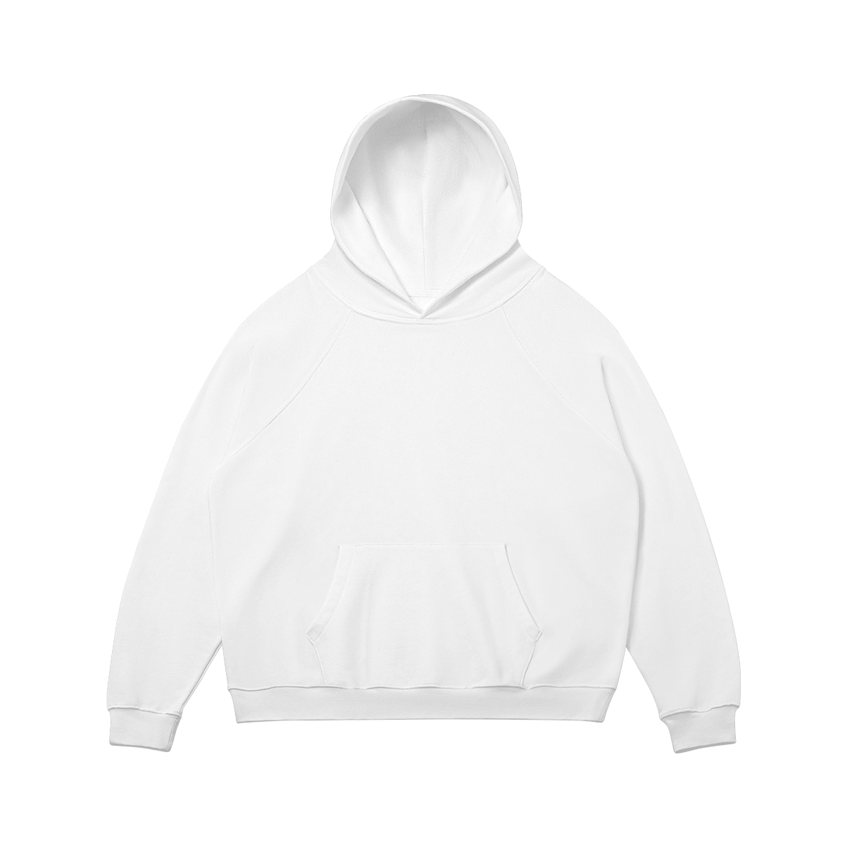 JINX BRUSHED FLEECE – קפוצ׳ון 380GSM בצבע לבן במבט קדמי
