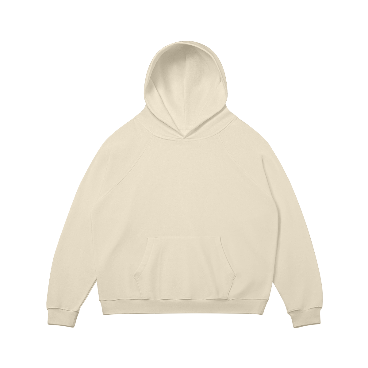 JINX BRUSHED FLEECE – קפוצ׳ון 380GSM בצבע קרם במבט קדמי