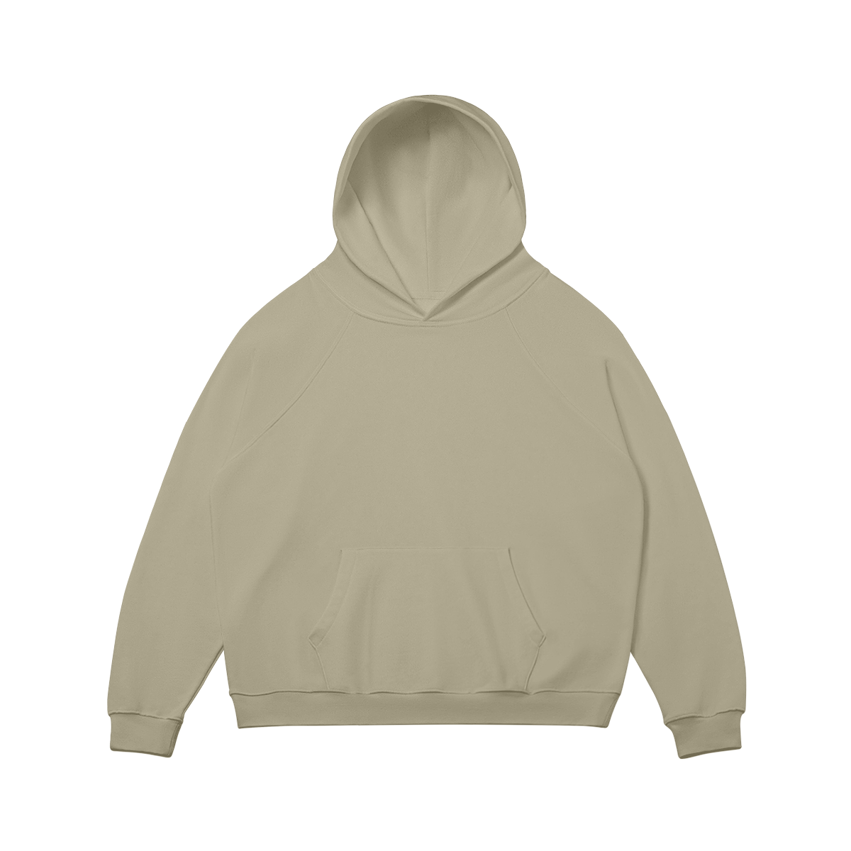JINX BRUSHED FLEECE – קפוצ׳ון 380GSM בצבע בז׳ במבט קדמי
