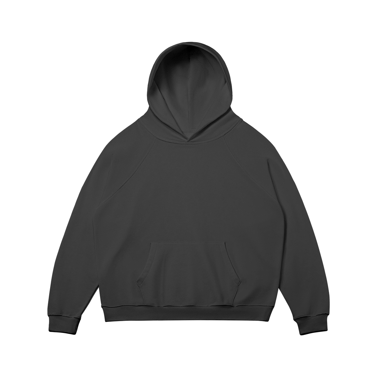 JINX BRUSHED FLEECE – קפוצ׳ון 380GSM בצבע שחור במבט קדמי