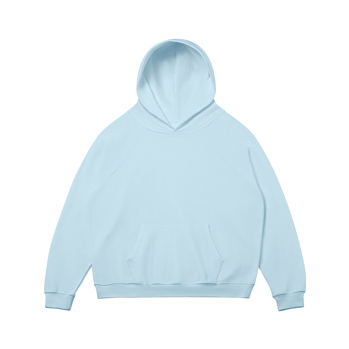 JINX BRUSHED FLEECE – קפוצ׳ון 380GSM בצבע תכלת במבט קדמי