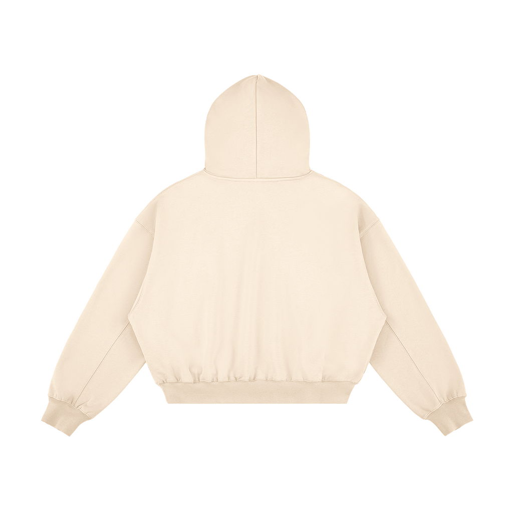 JINX SNAP FLEECE – קפוצ׳ון בגוון קרם במבט אחורי