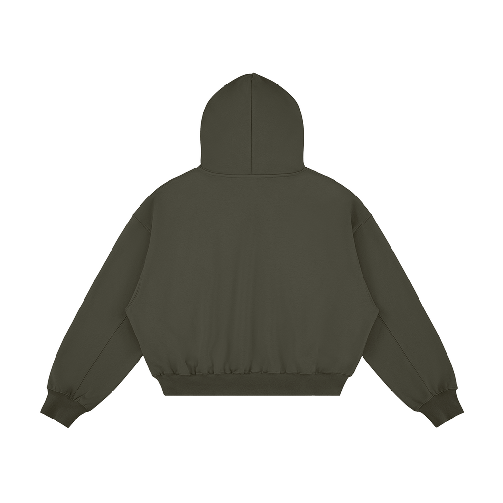 JINX SNAP FLEECE – קפוצ׳ון בגוון ירוק כהה במבט אחורי