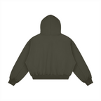 JINX SNAP FLEECE – קפוצ׳ון בגוון ירוק כהה במבט אחורי
