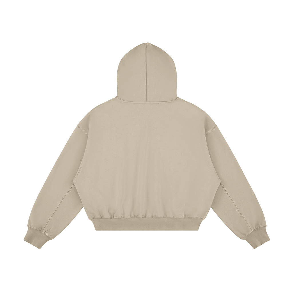 JINX SNAP FLEECE – קפוצ׳ון בגוון בז׳ במבט אחורי